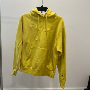 Yellow champion hoodie